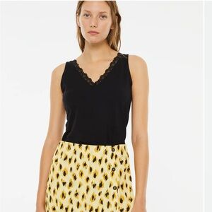 Lingerie Top with Gathered Shoulder Detail